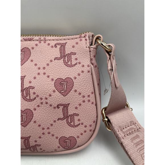 Juicy Couture Bag Purse Dusty Blush Grid Light Pink NEW - Picture 6 of 7